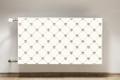 Heizkörperverkleidung magnetisch Muster in diamanten
