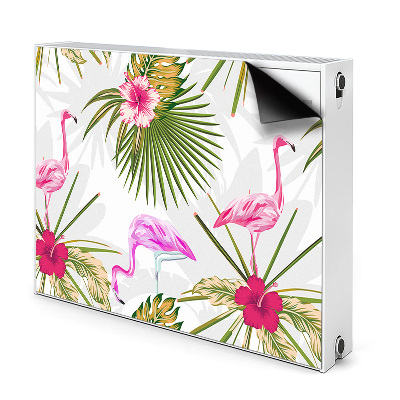 Heizkörperverkleidung magnetisch Flamingos und blumen