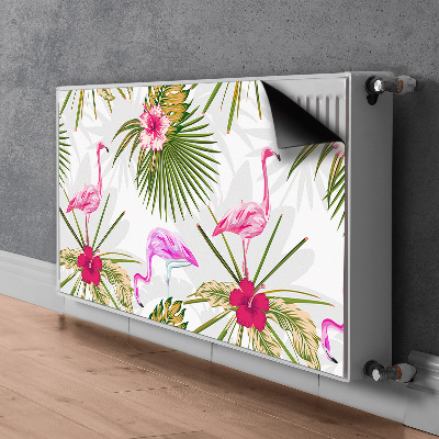 Heizkörperverkleidung magnetisch Flamingos und blumen