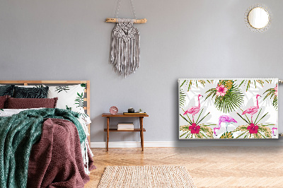 Heizkörperverkleidung magnetisch Flamingos und blumen