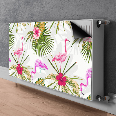 Heizkörperverkleidung magnetisch Flamingos und blumen