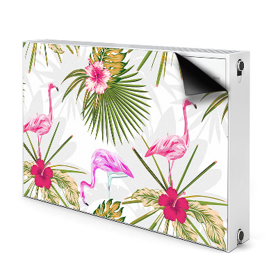 Heizkörperverkleidung magnetisch Flamingos und blumen