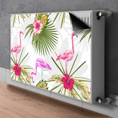 Heizkörperverkleidung magnetisch Flamingos und blumen