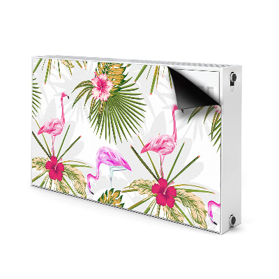 Heizkörperverkleidung magnetisch Flamingos und blumen