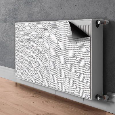 Magnet Heizkörperverkleidung Graue 3d-würfel