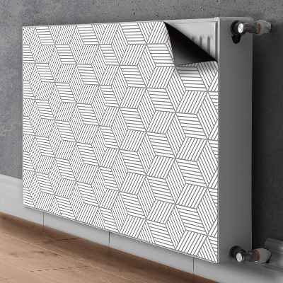Magnet Heizkörperverkleidung Graue 3d-würfel