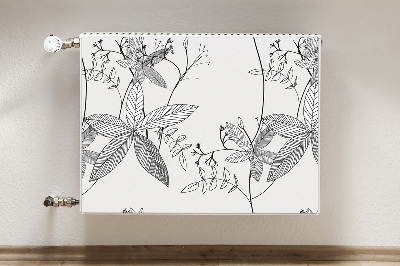 Heizkörperverkleidung magnet Doodle blumen