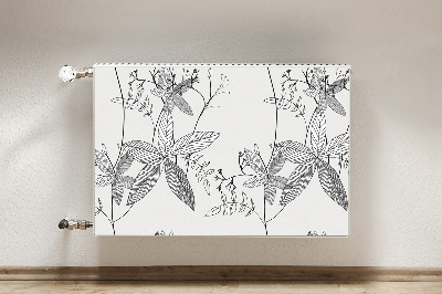 Heizkörperverkleidung magnet Doodle blumen