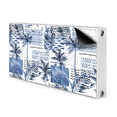 Dekorative Heizkörperabdeckung Blaue palme