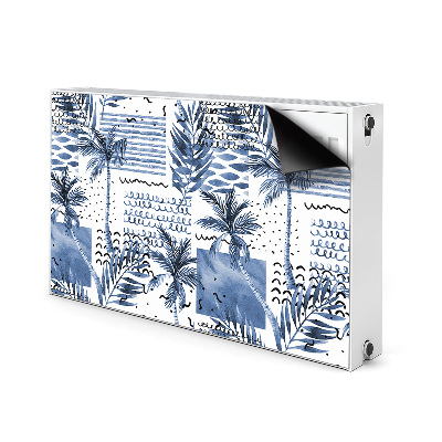 Dekorative Heizkörperabdeckung Blaue palme