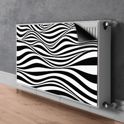 Magnet Heizkörperverkleidung Schwarze und weiße wellen
