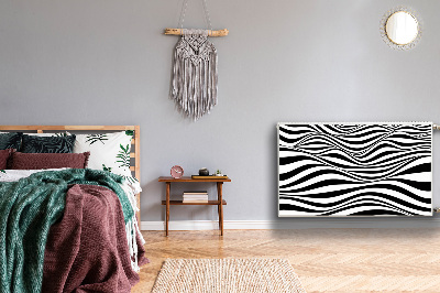 Magnet Heizkörperverkleidung Schwarze und weiße wellen