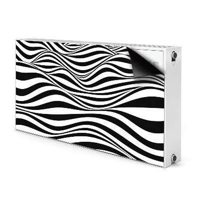 Magnet Heizkörperverkleidung Schwarze und weiße wellen