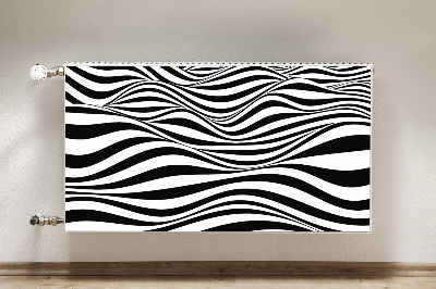 Magnet Heizkörperverkleidung Schwarze und weiße wellen