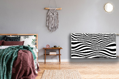 Magnet Heizkörperverkleidung Schwarze und weiße wellen