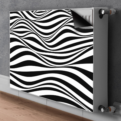 Magnet Heizkörperverkleidung Schwarze und weiße wellen