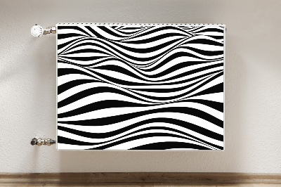 Magnet Heizkörperverkleidung Schwarze und weiße wellen