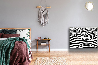 Magnet Heizkörperverkleidung Schwarze und weiße wellen