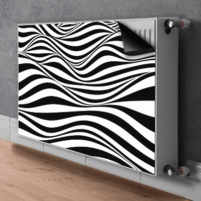Magnet Heizkörperverkleidung Schwarze und weiße wellen