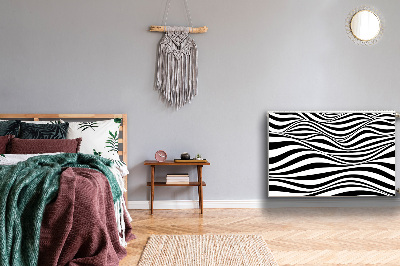 Magnet Heizkörperverkleidung Schwarze und weiße wellen