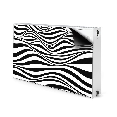 Magnet Heizkörperverkleidung Schwarze und weiße wellen
