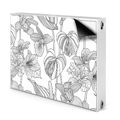 Heizkörperverkleidung magnet Konturenblumen
