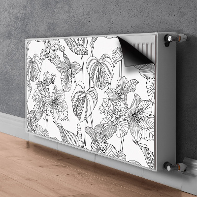 Heizkörperverkleidung magnet Konturenblumen