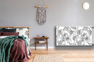 Heizkörperverkleidung magnet Konturenblumen
