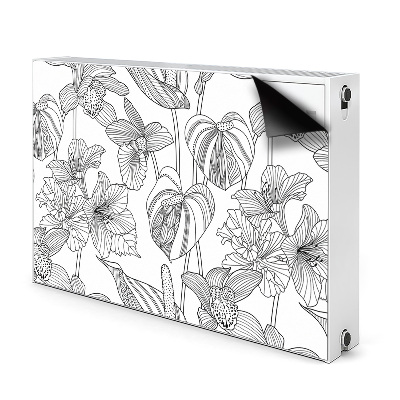 Heizkörperverkleidung magnet Konturenblumen