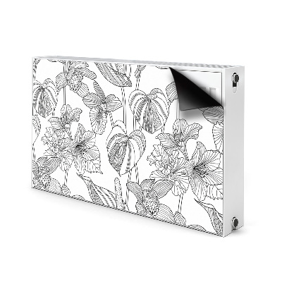 Heizkörperverkleidung magnet Konturenblumen