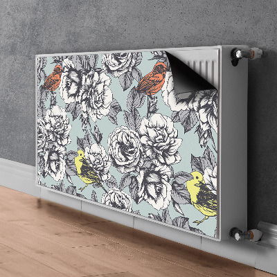 Magnet Heizkörperverkleidung Rosen und vögel