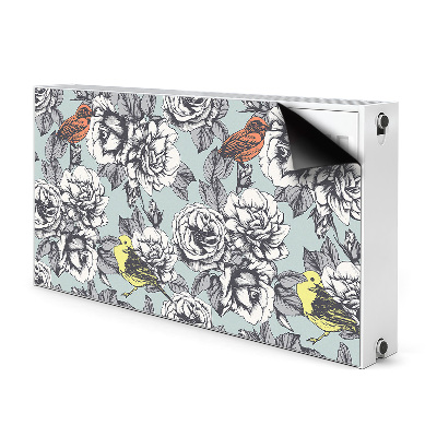 Magnet Heizkörperverkleidung Rosen und vögel