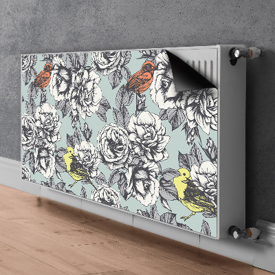 Magnet Heizkörperverkleidung Rosen und vögel