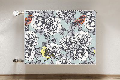 Magnet Heizkörperverkleidung Rosen und vögel