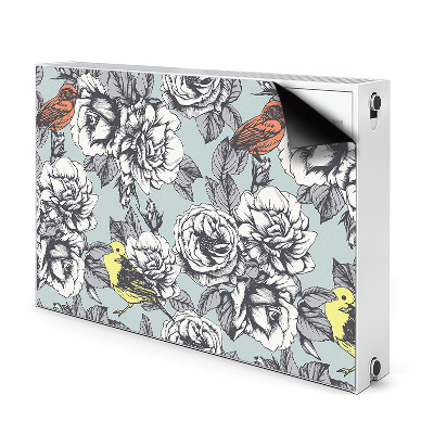 Magnet Heizkörperverkleidung Rosen und vögel