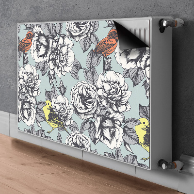 Magnet Heizkörperverkleidung Rosen und vögel