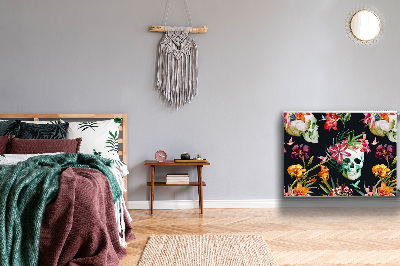 Magnet Heizkörperverkleidung Schädel und blumen