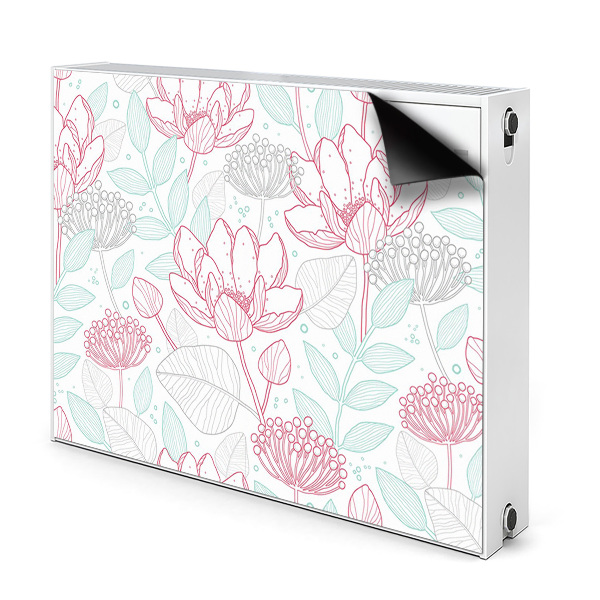 Heizkörperverkleidung magnet Blumenkonturen