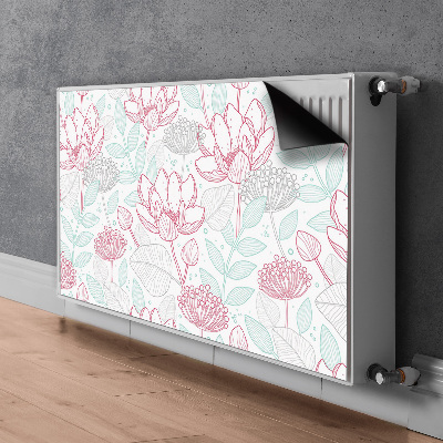 Heizkörperverkleidung magnet Blumenkonturen