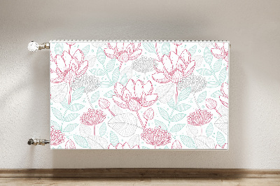 Heizkörperverkleidung magnet Blumenkonturen