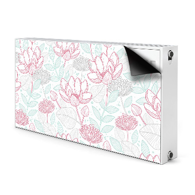Heizkörperverkleidung magnet Blumenkonturen