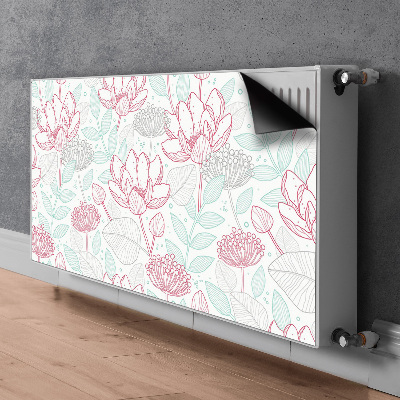 Heizkörperverkleidung magnet Blumenkonturen