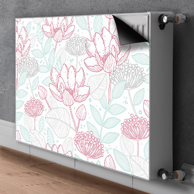 Heizkörperverkleidung magnet Blumenkonturen