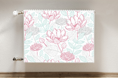 Heizkörperverkleidung magnet Blumenkonturen