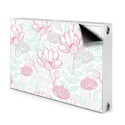 Heizkörperverkleidung magnet Blumenkonturen