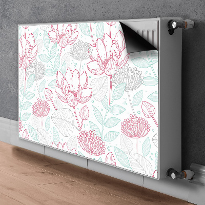Heizkörperverkleidung magnet Blumenkonturen