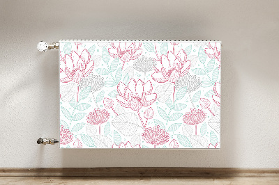 Heizkörperverkleidung magnet Blumenkonturen