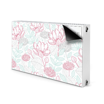 Heizkörperverkleidung magnet Blumenkonturen