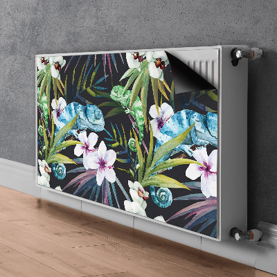 Dekorative Heizkörperabdeckung Blaues chamäleon