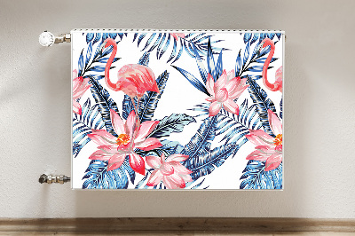 Dekorative Heizkörperabdeckung Lackiertes flamingo